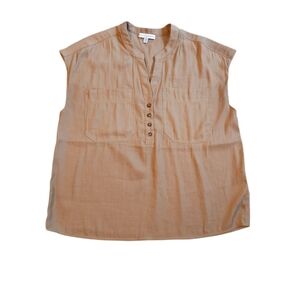 Maison D'Amelie Beige Sleeveless Top Medium